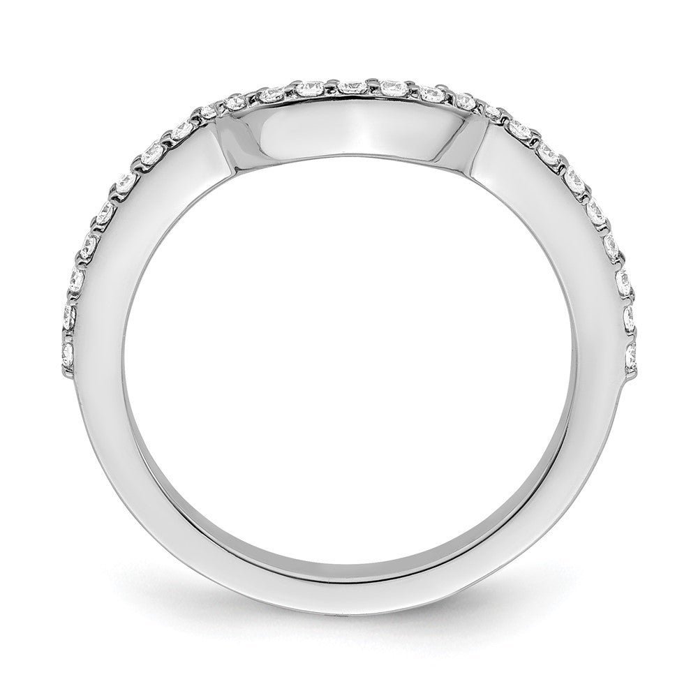 14K White Gold Real Diamond Wedding Band