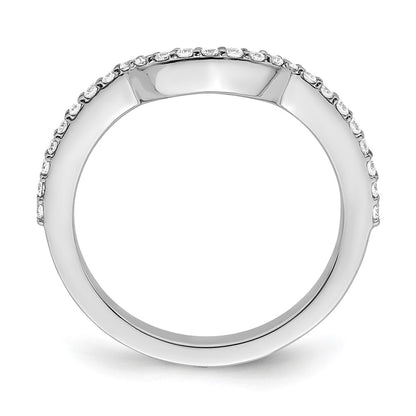 14K White Gold Real Diamond Wedding Band