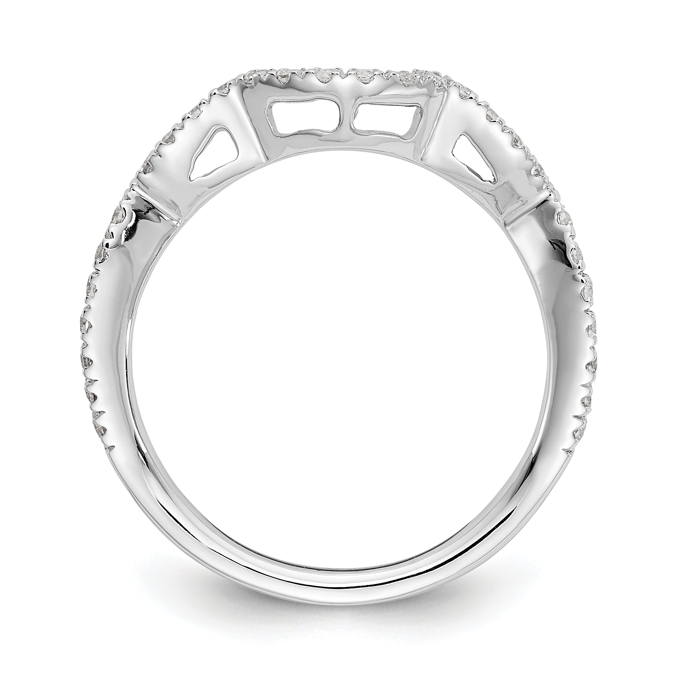 14K White Gold True Origin 1/3 Carat Lab Grown Diamond Vs/Si D E F Wedding Band