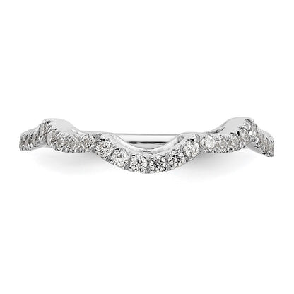 14K White Gold Real Diamond Wedding Band