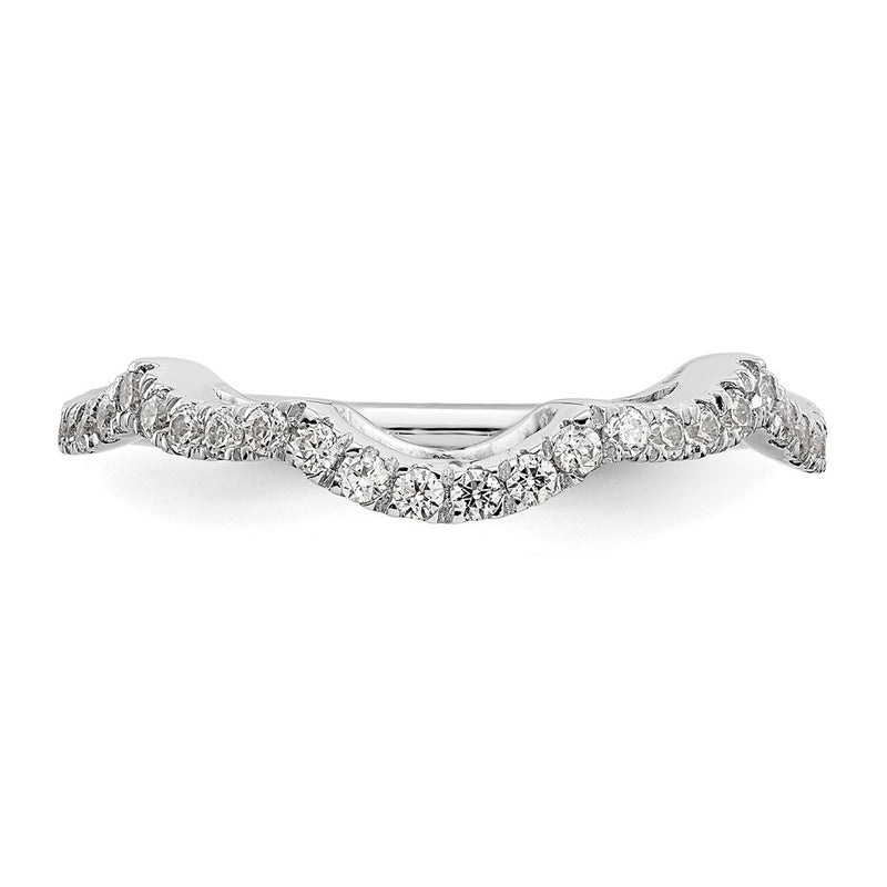 14K White Gold Real Diamond Wedding Band