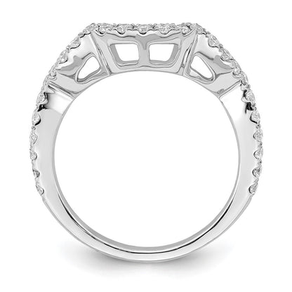 14K White Gold Real Diamond Wedding Band