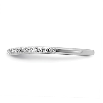 14K White Gold Real Diamond Wedding Band