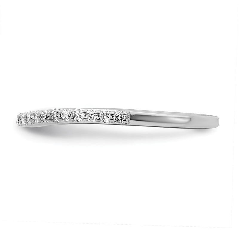14K White Gold Real Diamond Wedding Band