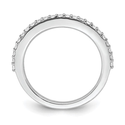 14K White Gold Real Diamond Wedding Band