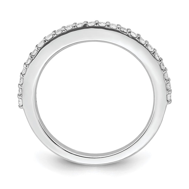 14K White Gold Real Diamond Wedding Band