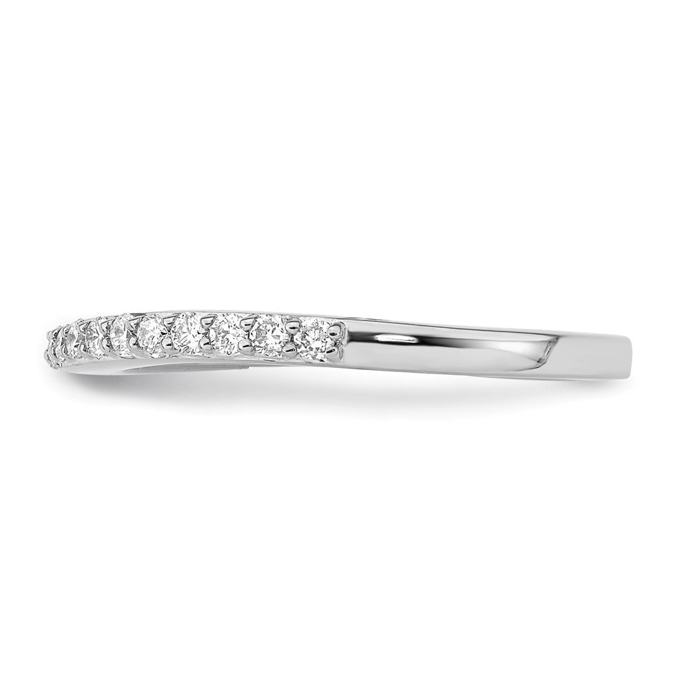 14K White Gold Real Diamond Wedding Band