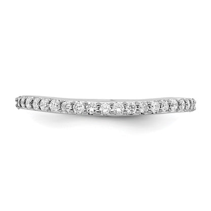 14K White Gold Real Diamond Wedding Band
