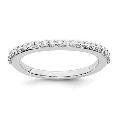 14K White Gold Real Diamond Wedding Band