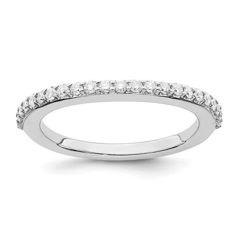 14K White Gold Real Diamond Wedding Band