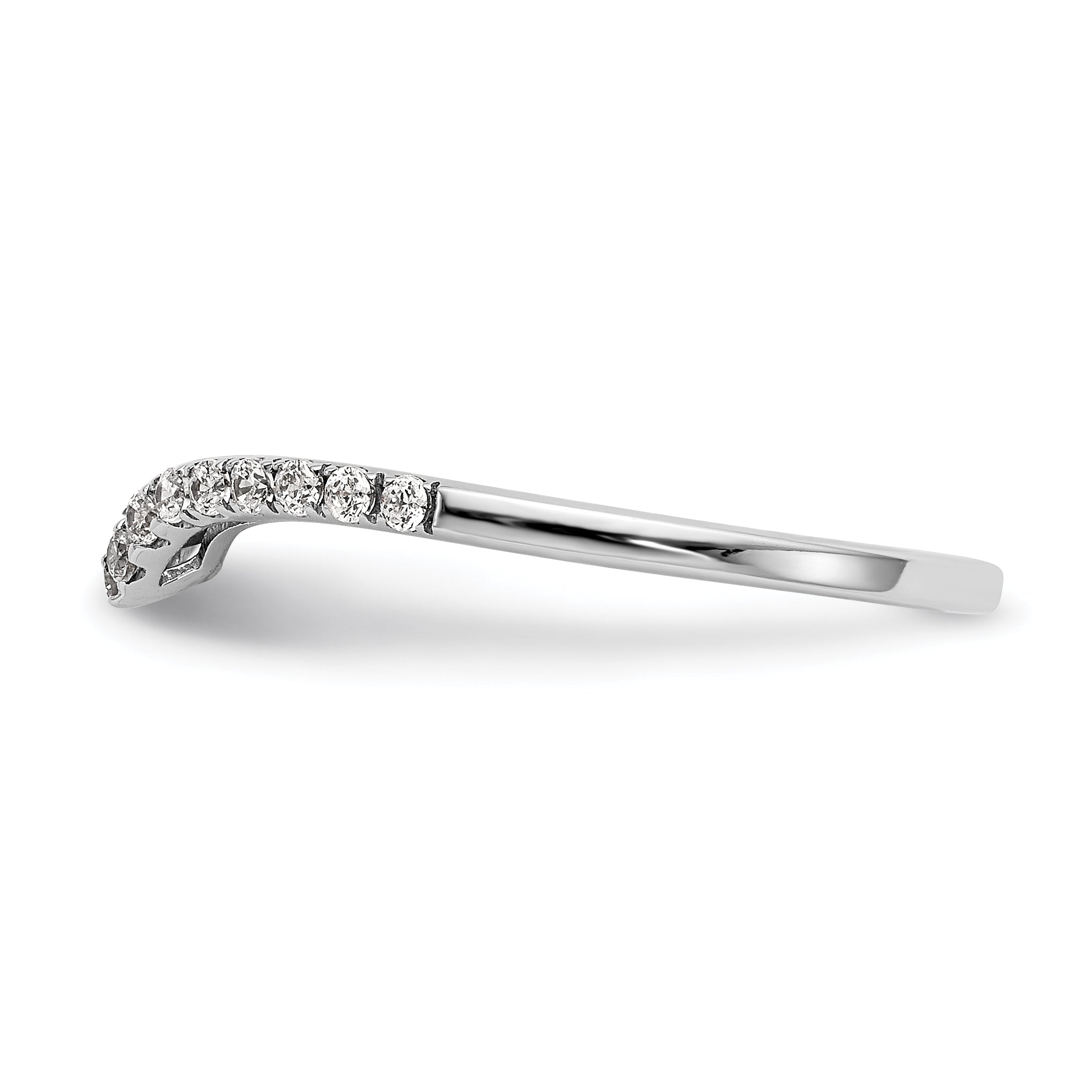 14K White Gold True Origin 1/5 Carat Lab Grown Diamond Vs D E F Wedding Band
