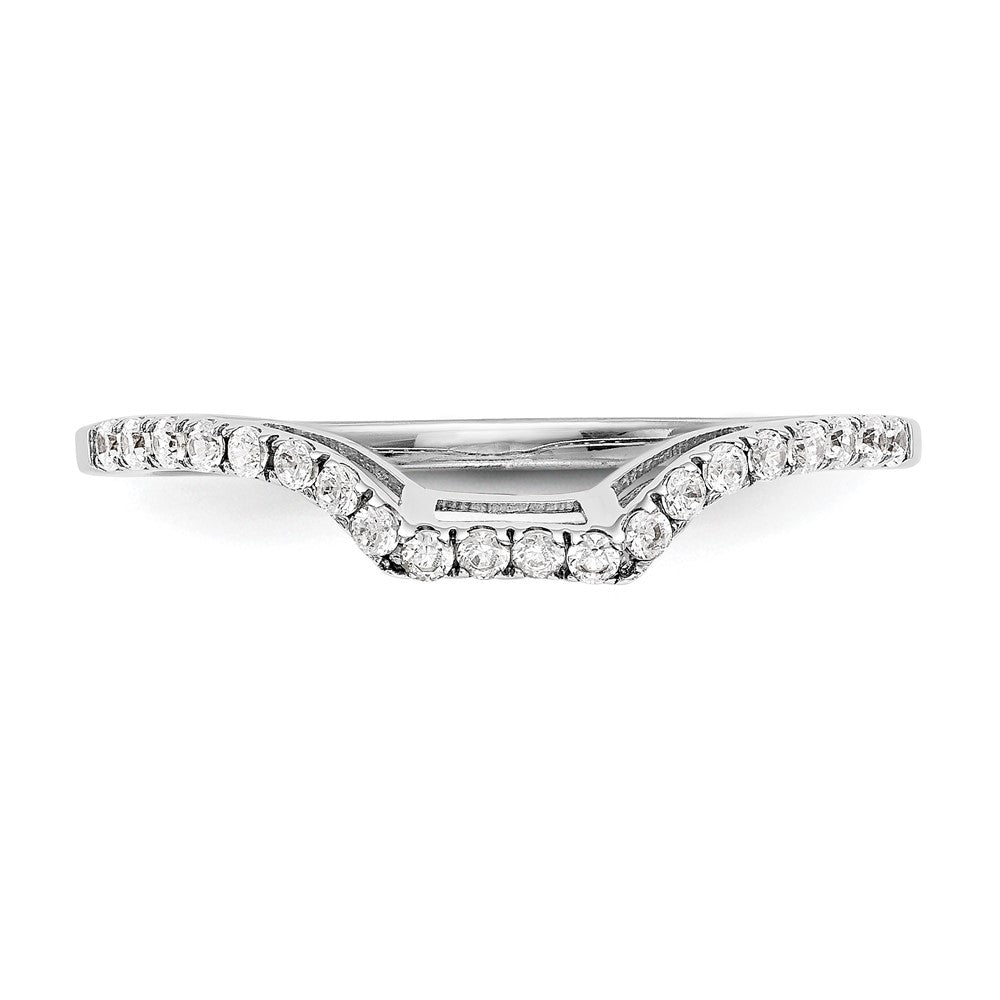 14K White Gold Real Diamond Wedding Band