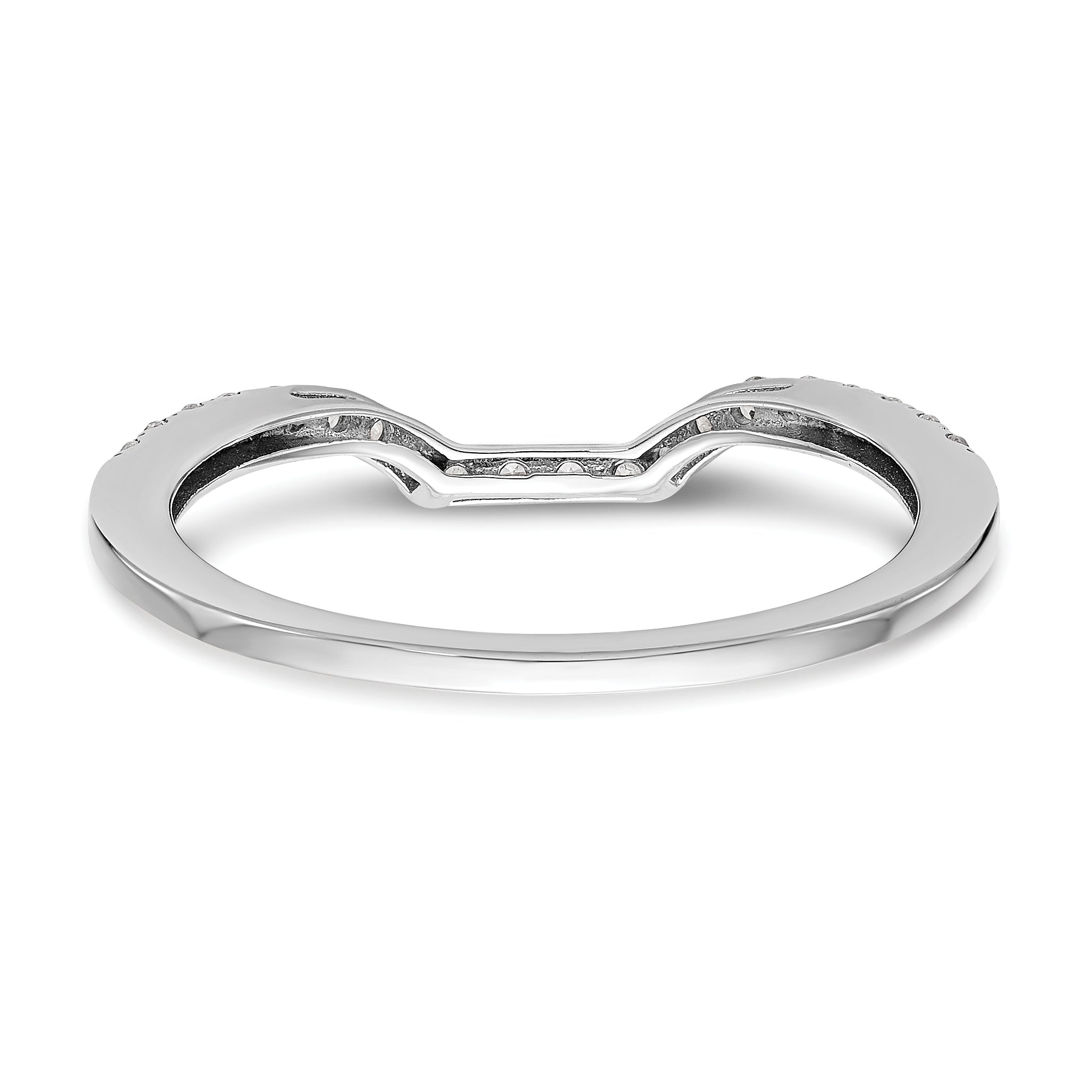 14K White Gold True Origin 1/5 Carat Lab Grown Diamond Vs D E F Wedding Band