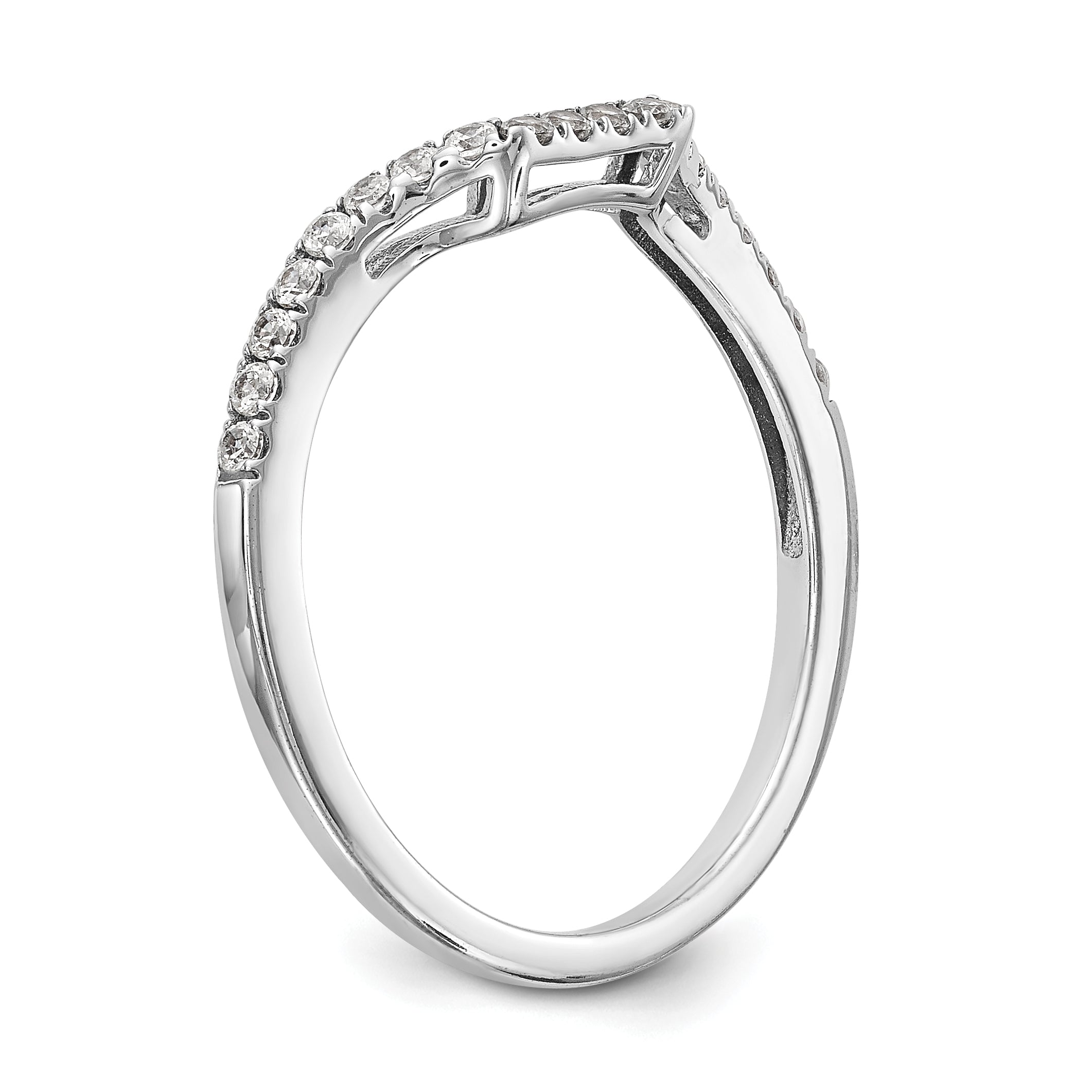 14K White Gold True Origin 1/5 Carat Lab Grown Diamond Vs D E F Wedding Band