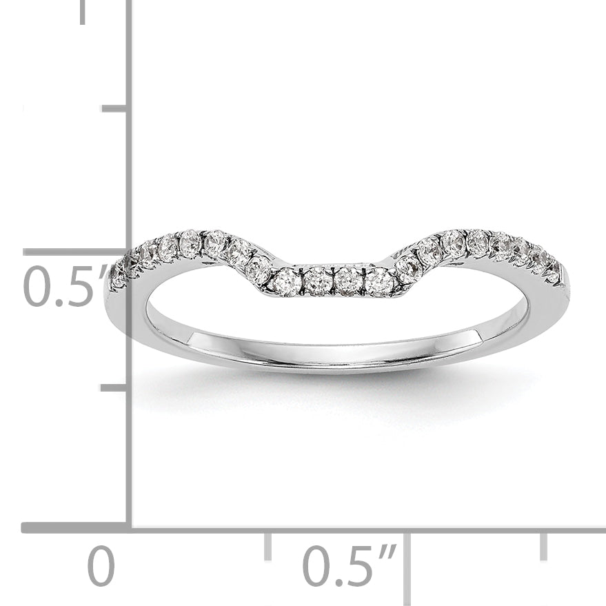14K White Gold True Origin 1/5 Carat Lab Grown Diamond Vs D E F Wedding Band