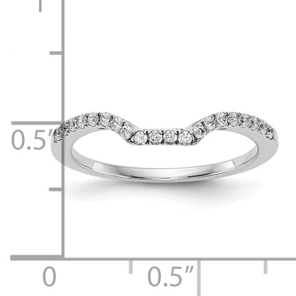 14K White Gold True Origin 1/5 Carat Lab Grown Diamond Vs D E F Wedding Band