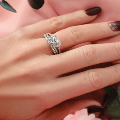 14K White Gold Real Diamond Wedding Band