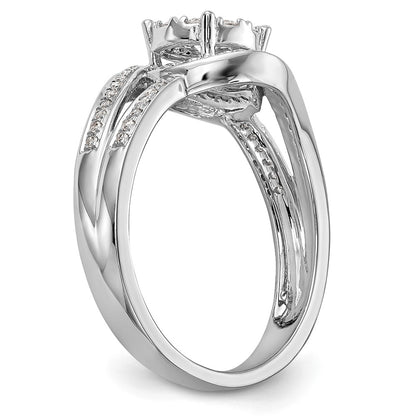 14K White Gold Complete Diamond Cluster Engagement Ring