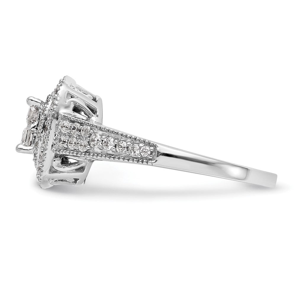14K White Gold Real Diamond Wedding Band