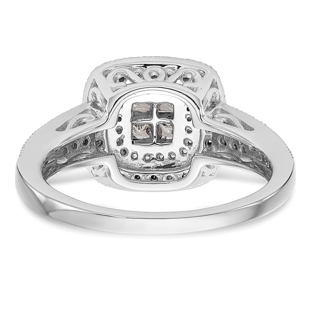 14K White Gold Real Diamond Wedding Band