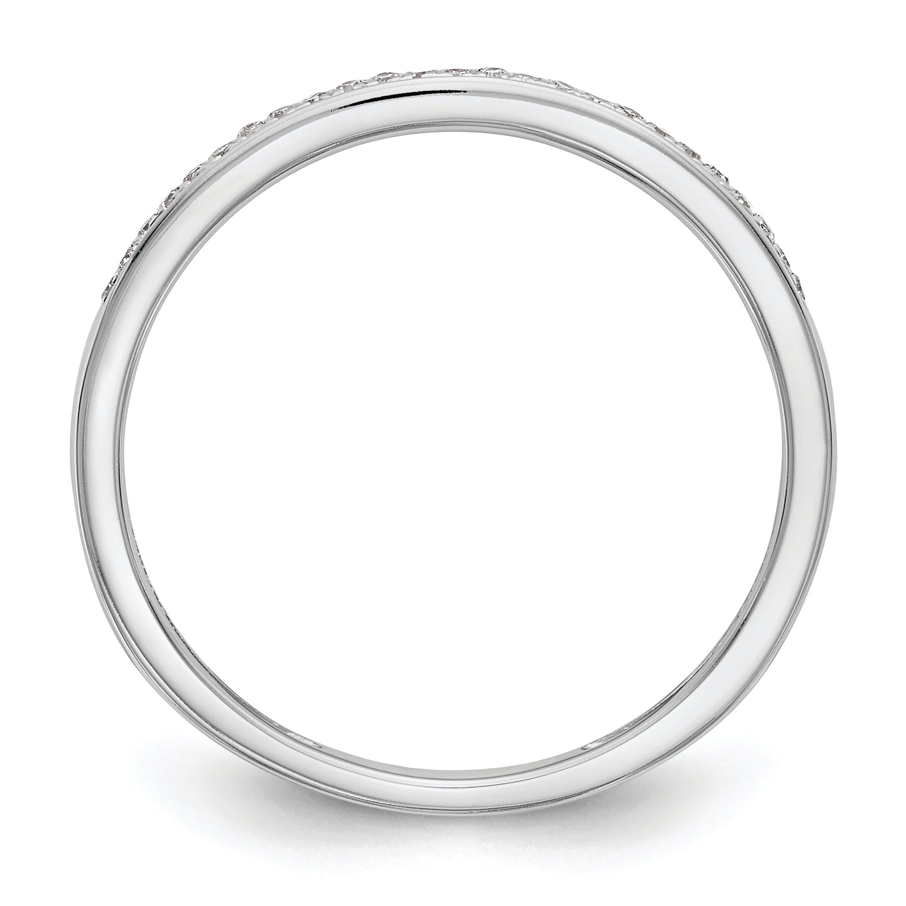 10K Set of 2 White Gold Real Diamond Wedding Band