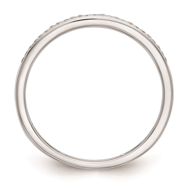 10K Set of 2 White Gold Real Diamond Wedding Band