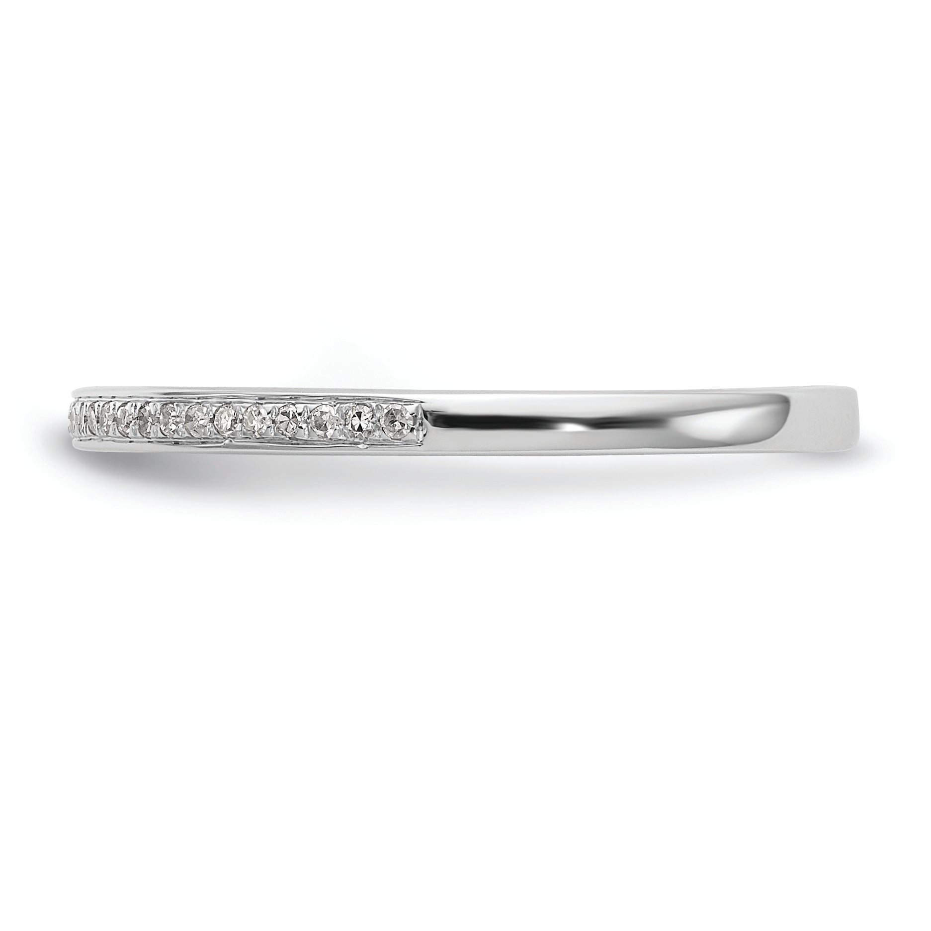 10K Set of 2 White Gold Real Diamond Wedding Band