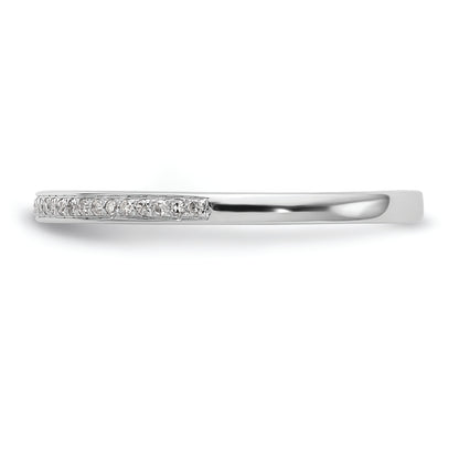 10K Set of 2 White Gold Real Diamond Wedding Band