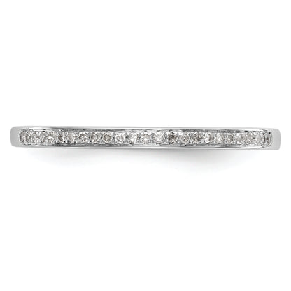 10K Set of 2 White Gold Real Diamond Wedding Band