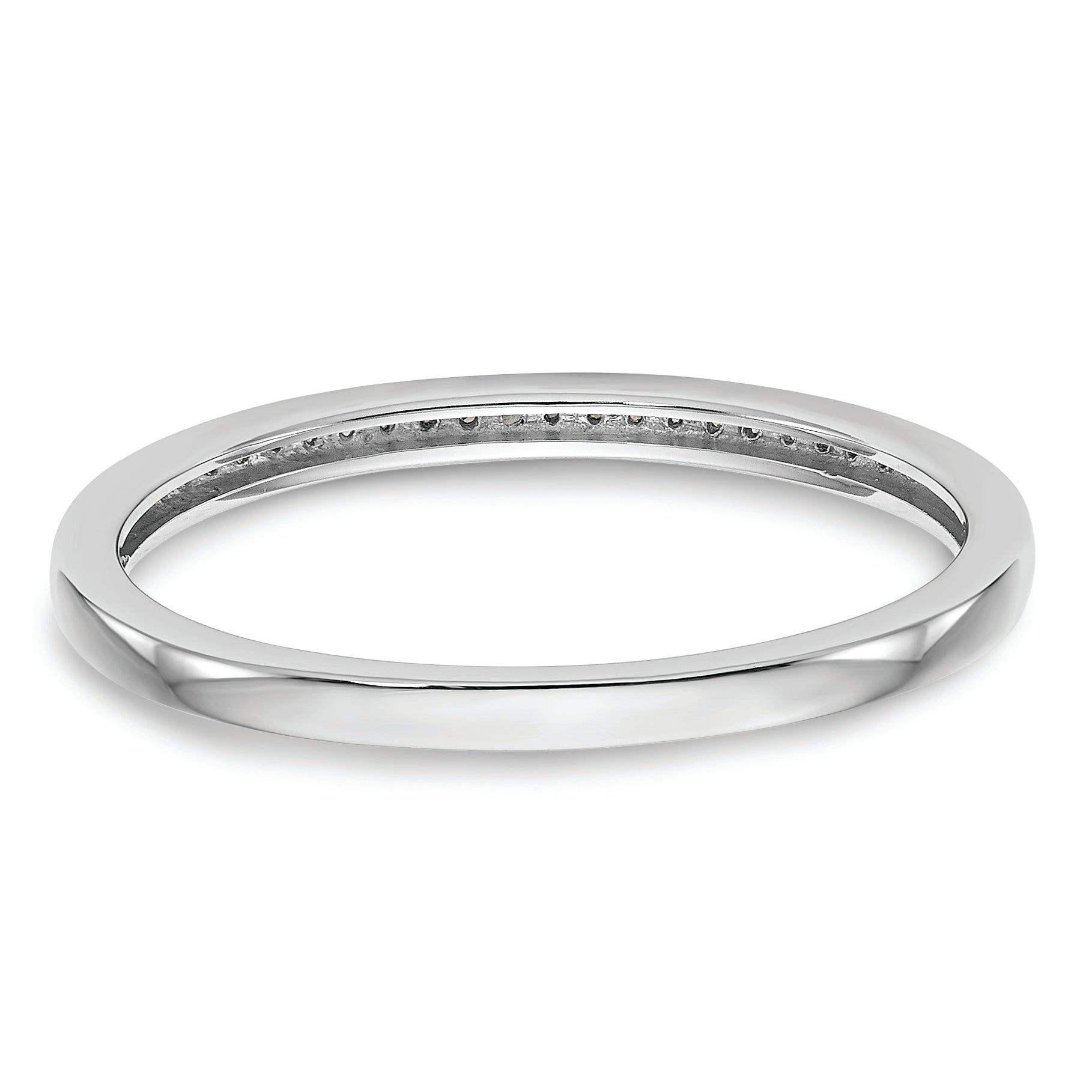 10K Set of 2 White Gold Real Diamond Wedding Band