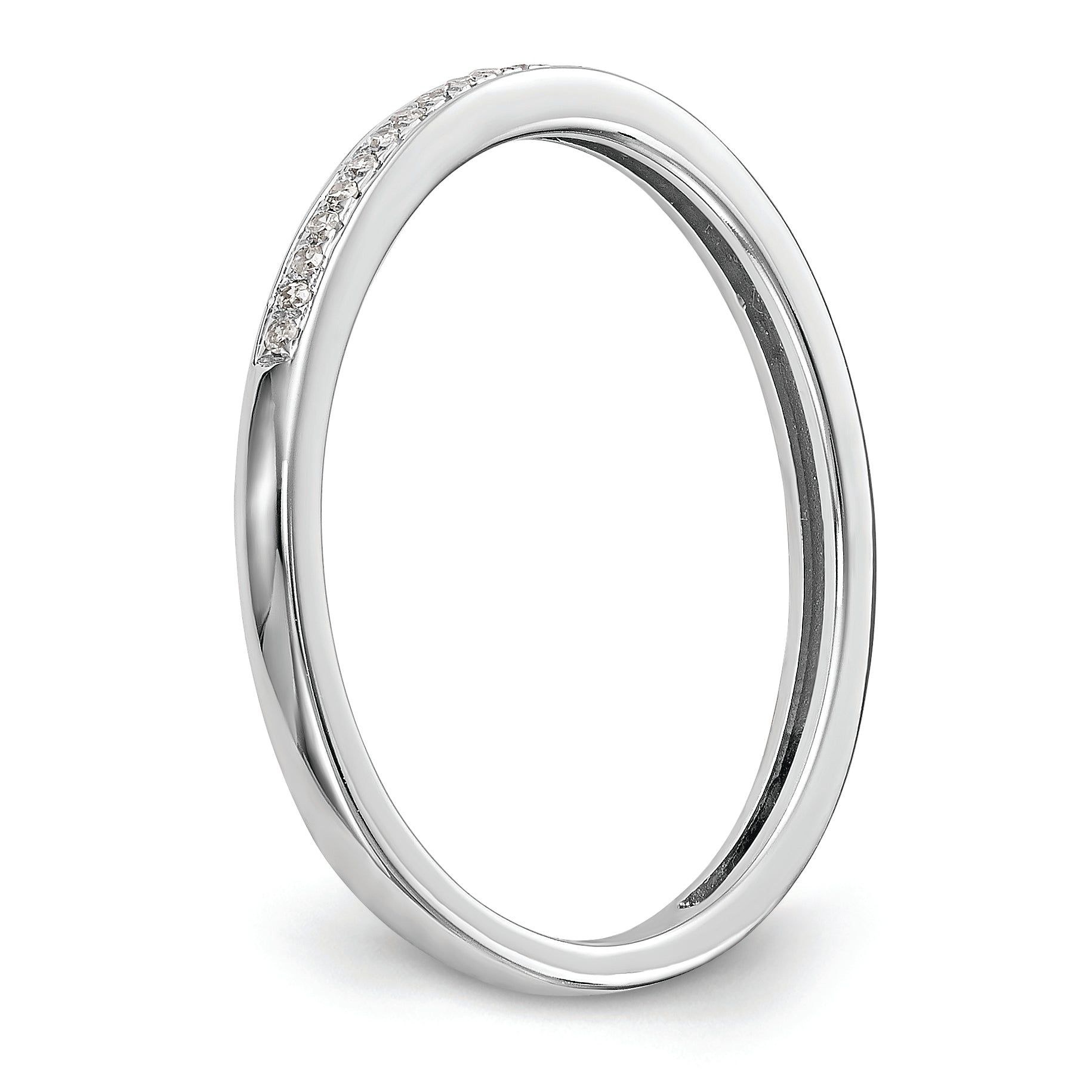 10K Set of 2 White Gold Real Diamond Wedding Band