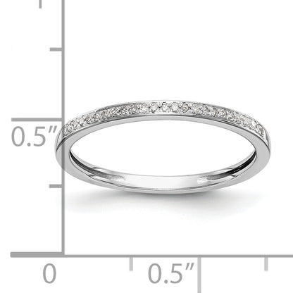 10K Set of 2 White Gold Real Diamond Wedding Band