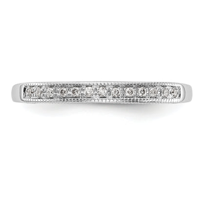 14k White Gold 1/6 Ct. Lab Grown Diamond VS/SI+ G+ Wedding Band Ring