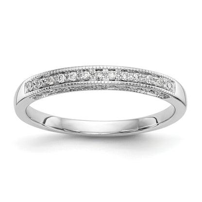 14k White Gold 1/6 Ct. Lab Grown Diamond VS/SI+ G+ Wedding Band Ring