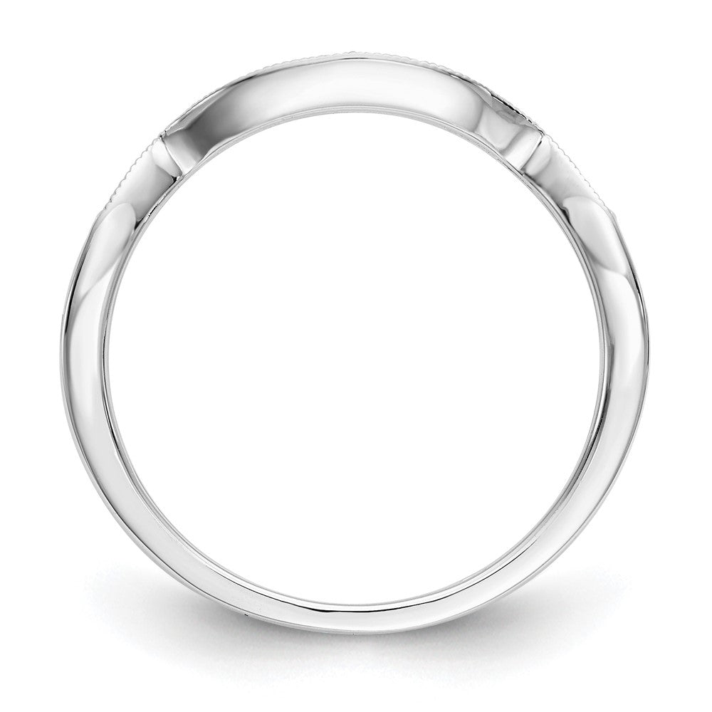 14k White Gold Diamond Wedding Band