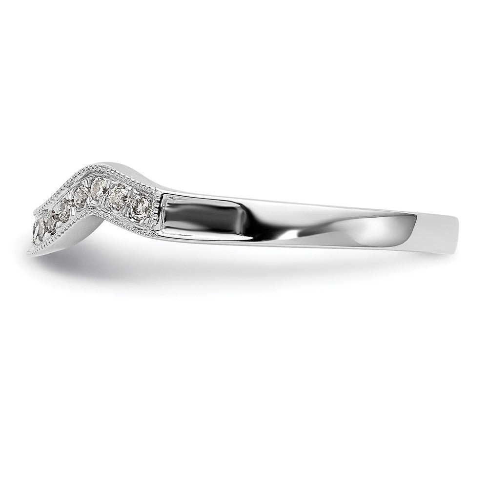 14k White Gold Diamond Wedding Band