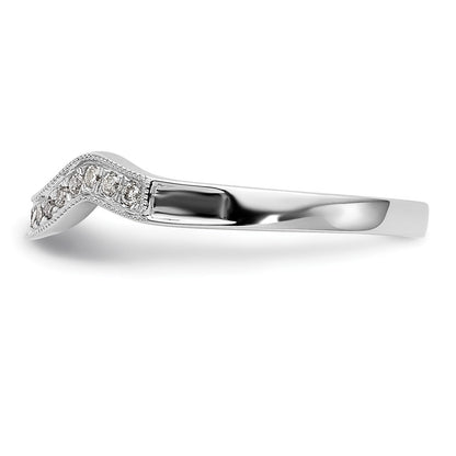 14k White Gold Diamond Wedding Band