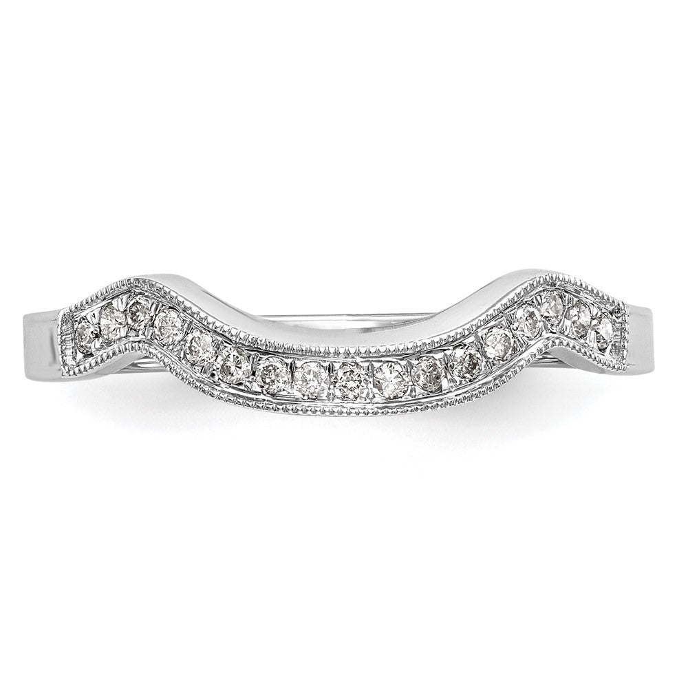 14k White Gold Diamond Wedding Band