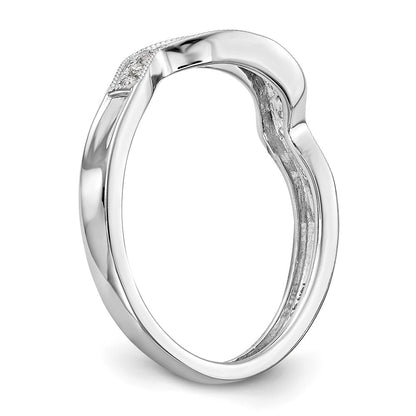 14k White Gold Diamond Wedding Band
