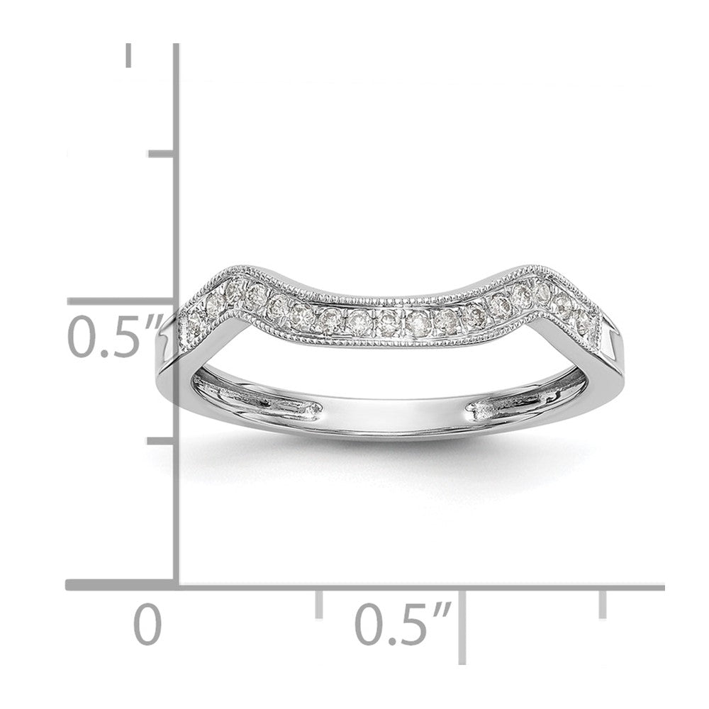 14k White Gold Diamond Wedding Band