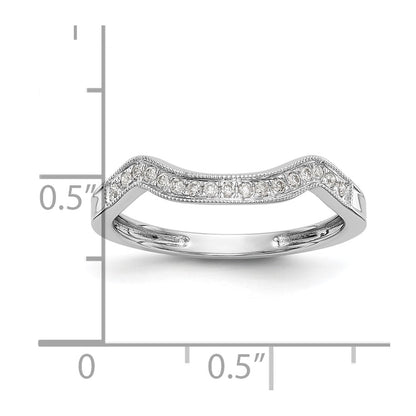 14k White Gold Diamond Wedding Band