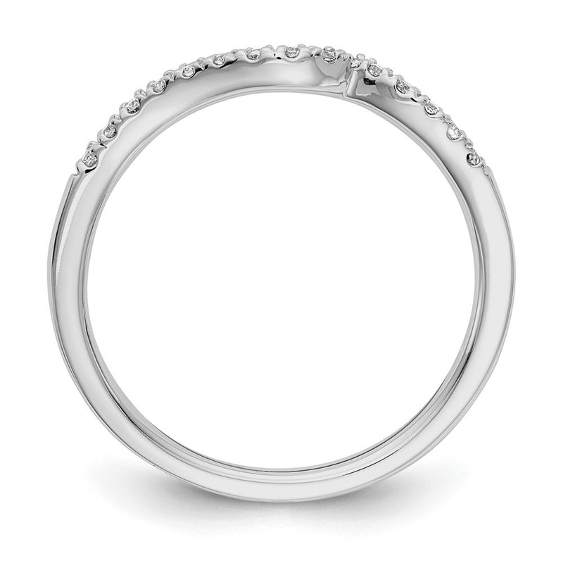 14k White Gold Real Diamond Wedding Band