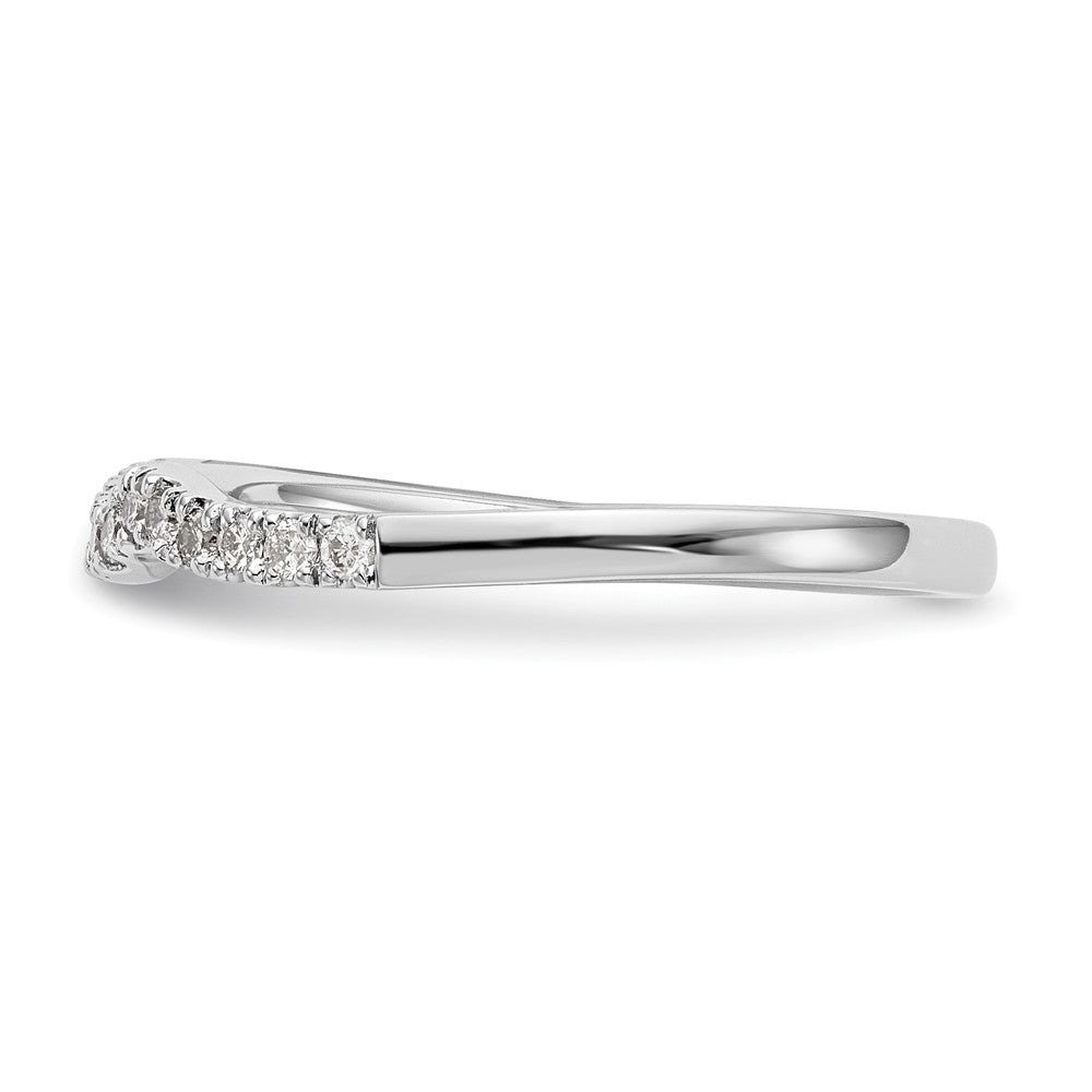 14k White Gold Real Diamond Wedding Band