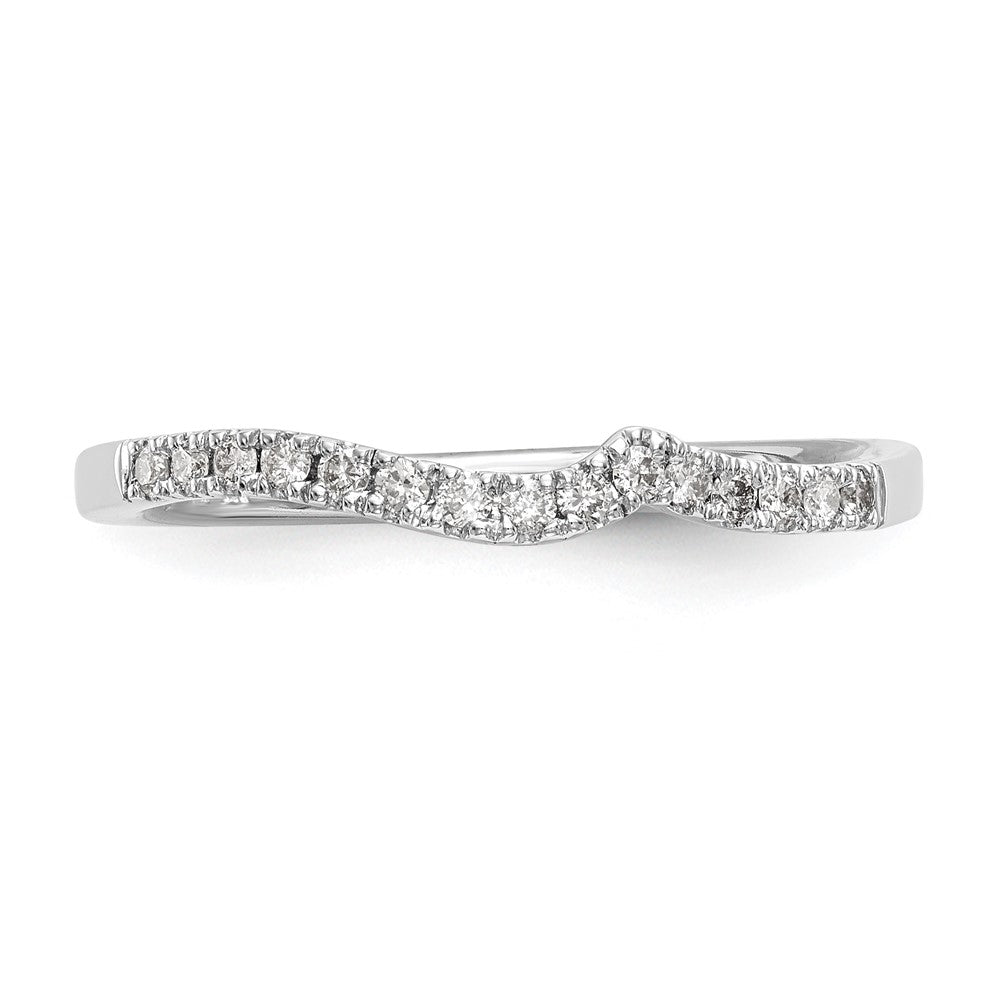 14k White Gold Real Diamond Wedding Band