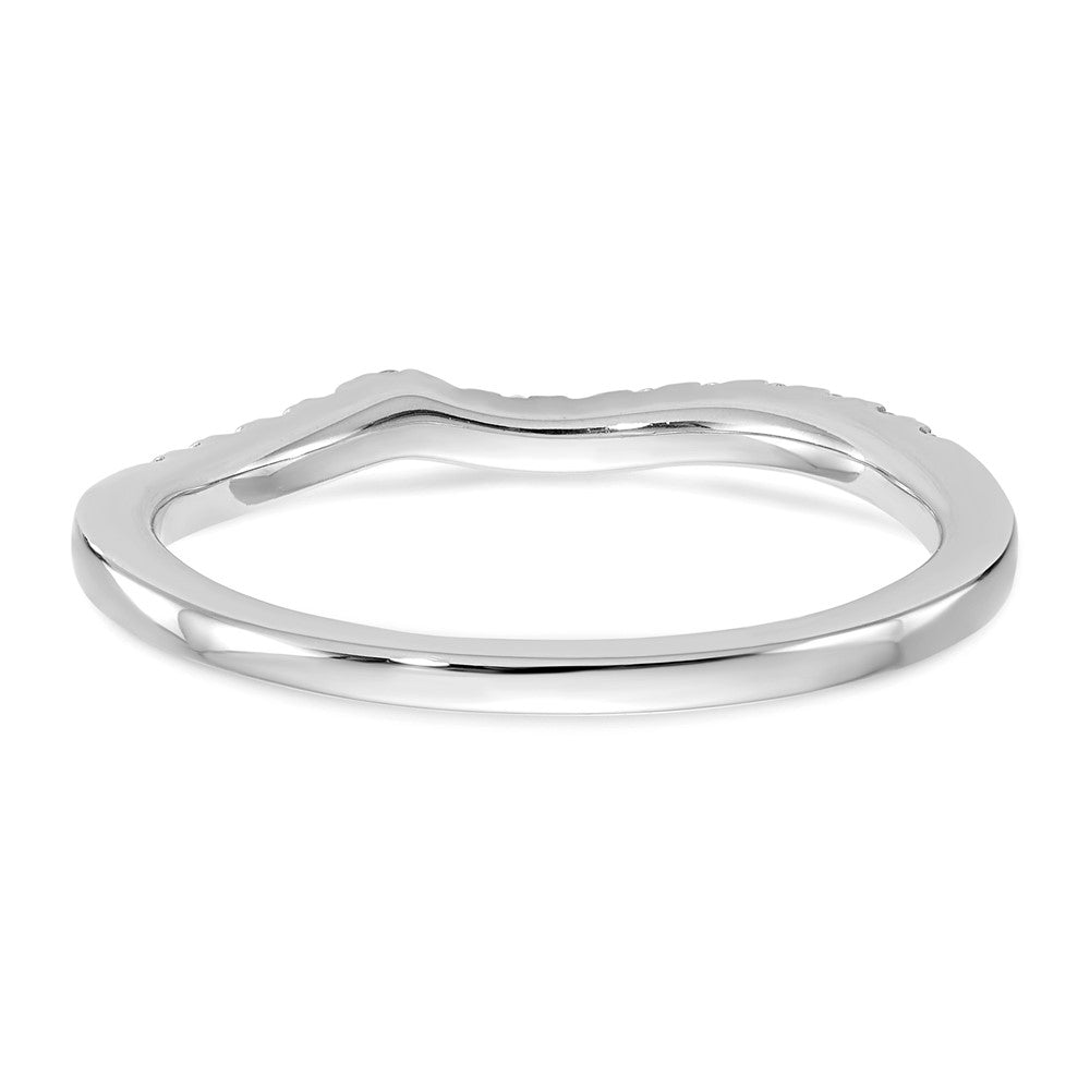 14k White Gold Real Diamond Wedding Band