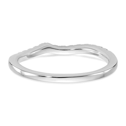 14k White Gold Real Diamond Wedding Band