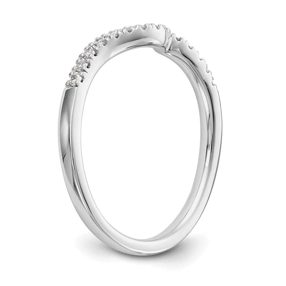 14k White Gold Real Diamond Wedding Band