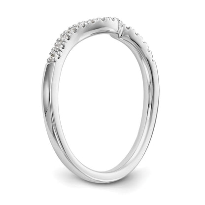 14k White Gold Real Diamond Wedding Band