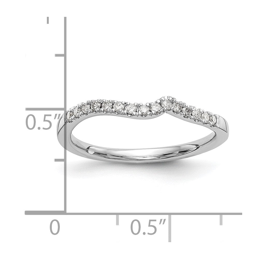 14k White Gold Real Diamond Wedding Band