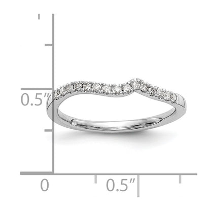 14k White Gold Real Diamond Wedding Band